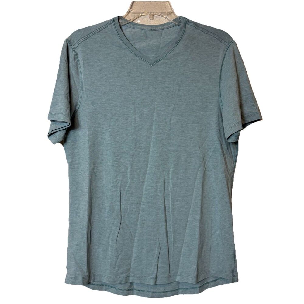 Lululemon 5 Year Basic V Neck Tee Heathered Blue T-Shirt Men’s M See Measuremnts